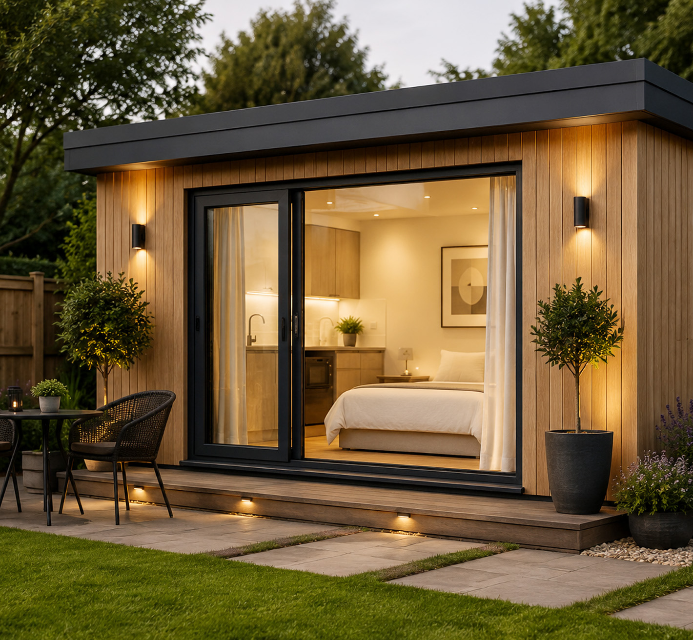 a timber clad outdoor garden room, Tring