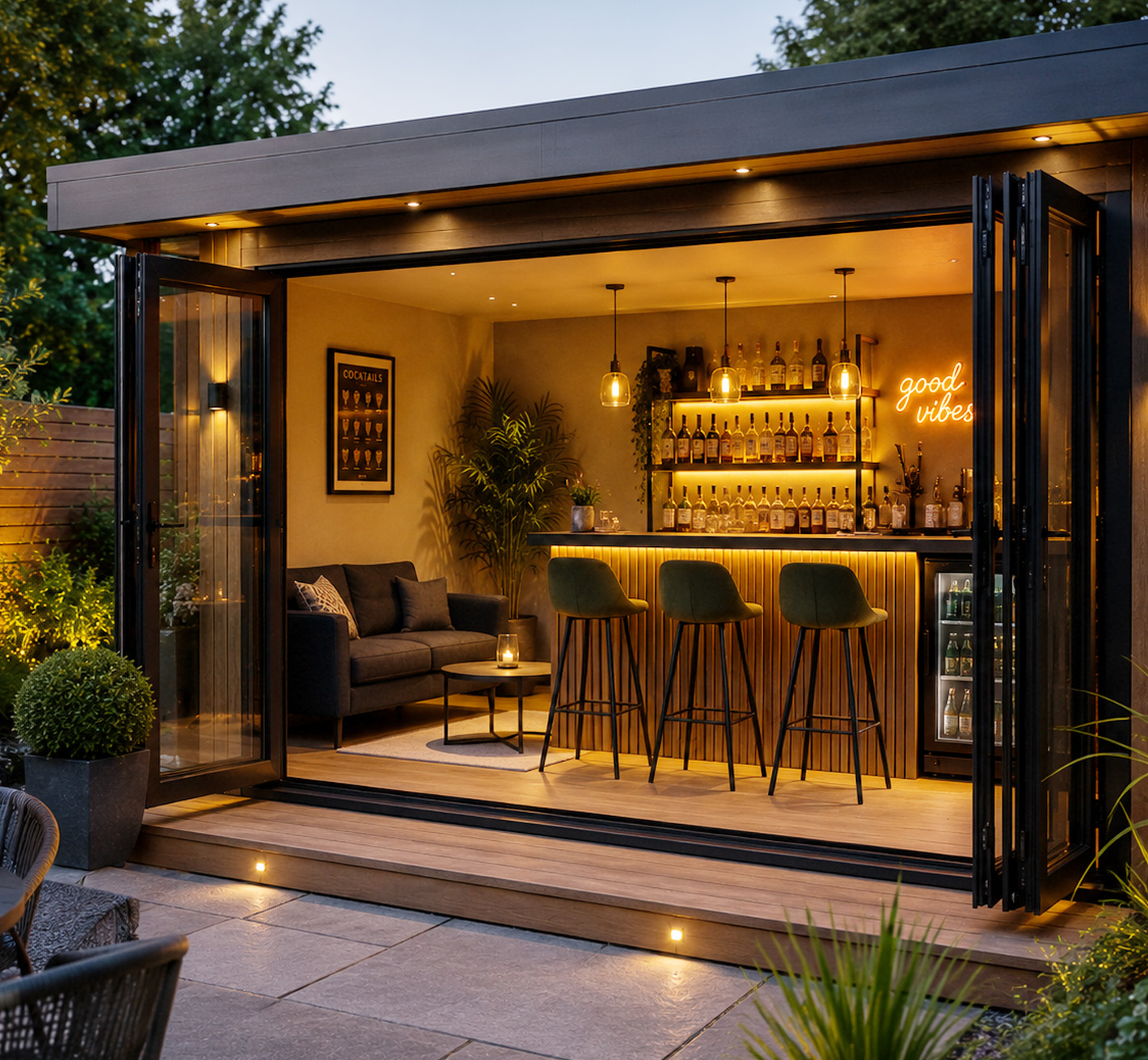 Customised bar garden room