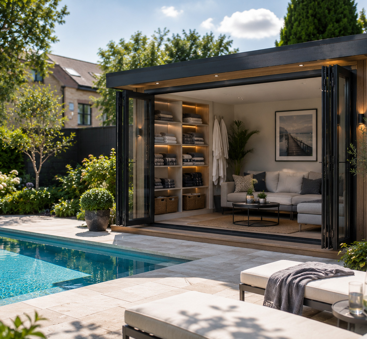 a hot tub garden room in Tring